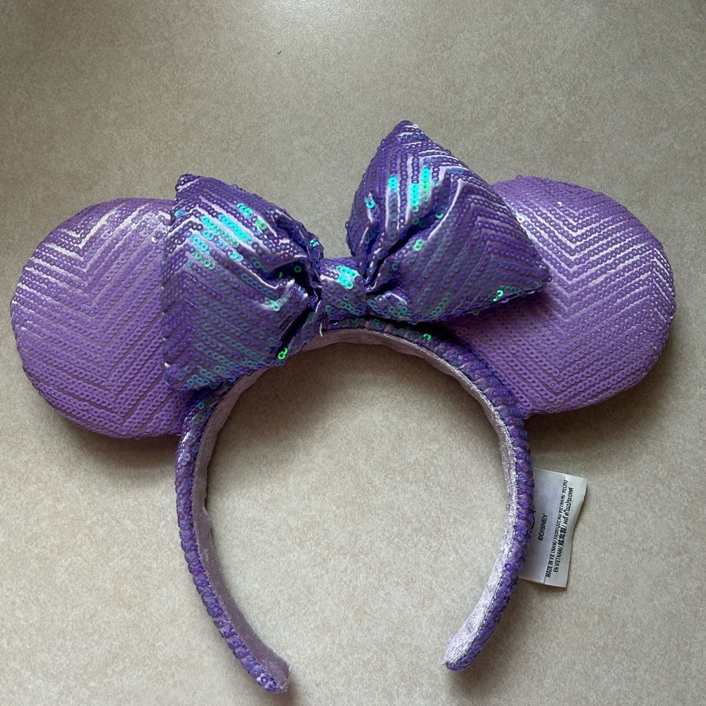 Disney Purple Sequin Minnie Mouse Ears